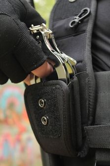 MFH Manette della polizia con due chiavi, cromato