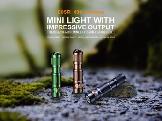 Fenix E05R Mini torcia ricaricabile - Verde