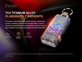 Torcia in titanio Fenix APEX 20 iridescente