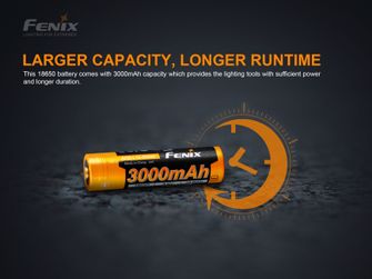 Fenix 18650 3000 mAh Batteria ad alta corrente (Li-Ion)