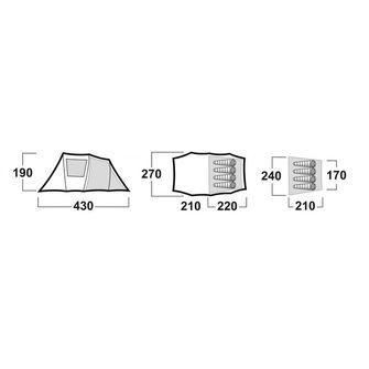 Tenda Husky Family Baul 4 verde