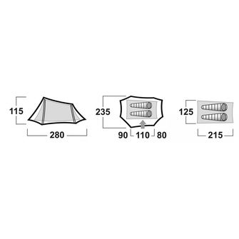 Tenda Husky Extreme Lite Brunel 2 verde