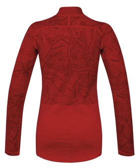 Intimo termico Husky Merino Dolcevita donna con zip al collo rosso