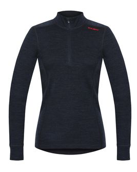 Felpa Husky Merino Donna Aron Zip L nero e blu