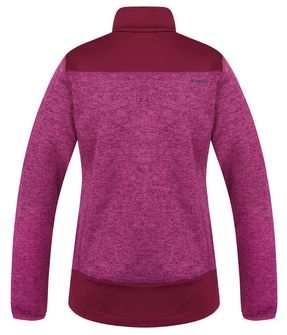 Husky Maglione con zip in pile da donna Alan magenta scuro