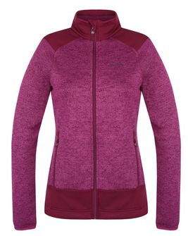 Husky Maglione con zip in pile da donna Alan magenta scuro