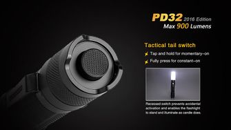 Fenix torcia LED PD32 XP-L, 900 lumen