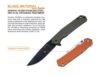 Coltello Ruike P801 - arancione