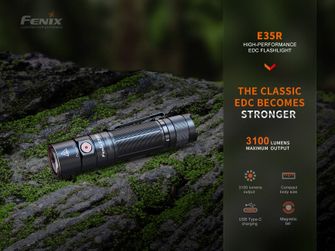 Fenix E35R Torcia tascabile ricaricabile e set di diffusori bianchi AOD-S V2.0