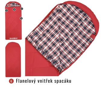 Husky Coperta sacco a pelo Groty -5°C rosso