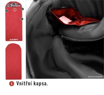 Husky Coperta sacco a pelo Groty -5°C rosso