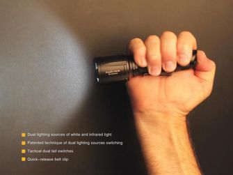 Torcia tattica a LED Fenix TK25 IR, 1000 lumen