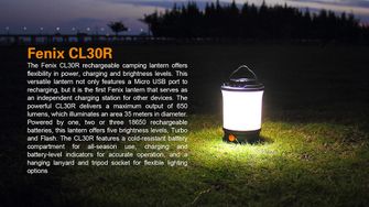 Lanterna ricaricabile Fenix CL30R, 650 lumen