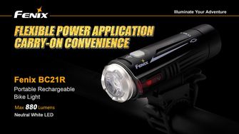 Batteria ricaricabile per bicicletta Fenix BC21R, 880 lumen