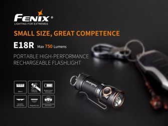 Torcia elettrica ricaricabile Fenix E18R, 750 lumen