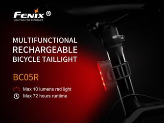 Luce ricaricabile per bicicletta Fenix BC05R, 10 lumen