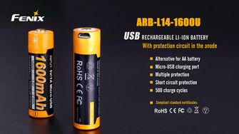 Batteria ricaricabile Fenix USB AA Fenix ARB-L14-1600U