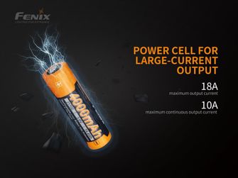 Batteria ricaricabile Fenix 21700 4000 mAh Li-Ion