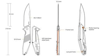 Ruike D191-B coltello tascabile di chiusura