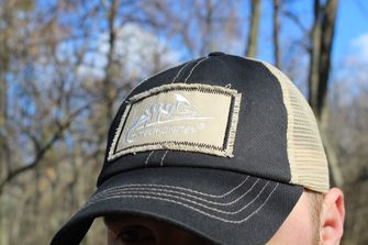 Cappello con logo Helikon Trucker, nero/khaki