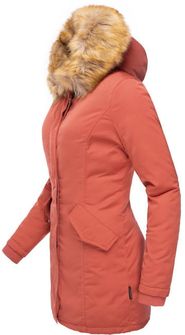 Marikoo Karmaa giacca invernale da donna con cappuccio, corallo scuro