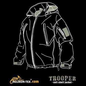 Helikon giacca Trooper SoftShell, Alpha Green