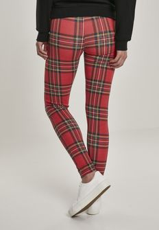 Leggings Urban Classics AOP Tartan da donna, rosso