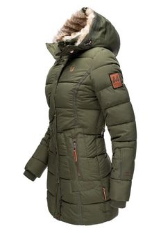 Marikoo LIEBLINGS JACKE Giacca invernale da donna con cappuccio, oliva