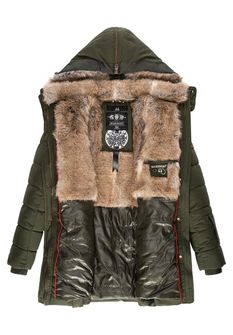 Marikoo LIEBLINGS JACKE Giacca invernale da donna con cappuccio, oliva