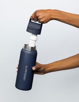 Bottiglia filtrante Lifestraw Go 2.0 in acciaio inossidabile da 1 litro, bianca