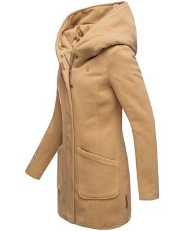 Marikoo MAIKOO Cappotto invernale da donna con cappuccio, beige