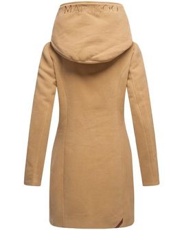 Marikoo MAIKOO Cappotto invernale da donna con cappuccio, beige