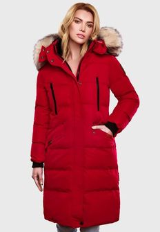 Giacca invernale Marikoo da donna con cappuccio Schneesternchen, rosso sangue