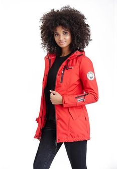 Marikoo ZIMTZICKE giacca invernale softshell da donna con cappuccio, rosso