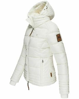 Marikoo SOLE Giacca invernale da donna con cappuccio, bianco