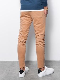 Pantaloni da uomo in felpa Ombre P946, cammello