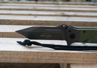 Mil-Tec coltello pieghevole DA35 Micarta 22cm, oliva