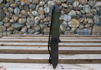 Mil-Tec coltello pieghevole DA35 Micarta 22cm, oliva