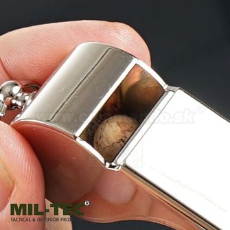 Fischietto militare Miltec nichelato, 1 pezzo