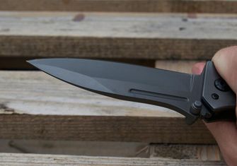 Mil-Tec coltello pieghevole DA35 Micarta 22cm, nero