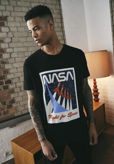T-shirt NASA da uomo Lotta per lo spazio, nero