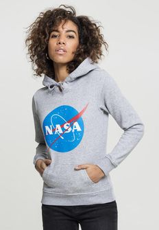 Felpa con cappuccio NASA Insignia da donna, grigio
