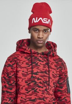 Berretto invernale NASA Beanie Worm Logo, rosso