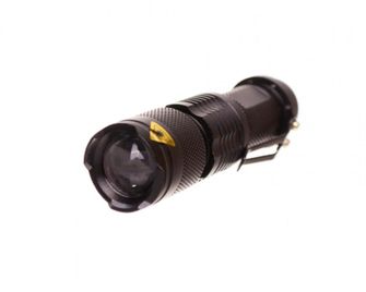 LED UV torcia militare ricaricabile zoom, 10cm