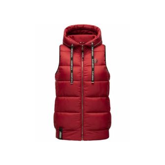 Navahoo KASSIDY Gilet con cappuccio da donna, rosso sangue