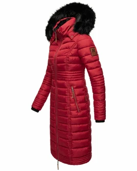 Cappotto trapuntato da donna Navahoo UMAY, rosso sangue