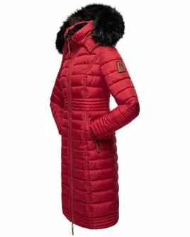 Cappotto trapuntato da donna Navahoo UMAY, rosso sangue