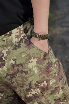 MFH braccialetto paracord, oliva, fibbia in metallo, larghezza 2,3 cm