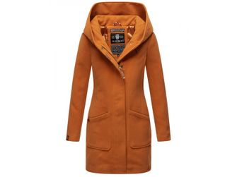 Marikoo MAIKOO Cappotto invernale da donna con cappuccio, cannella arrugginita