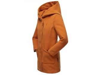 Marikoo MAIKOO Cappotto invernale da donna con cappuccio, cannella arrugginita